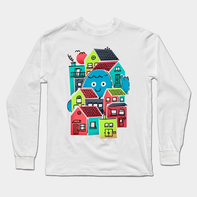 Hello Good Neighbour! Long Sleeve T-Shirt by Gintron